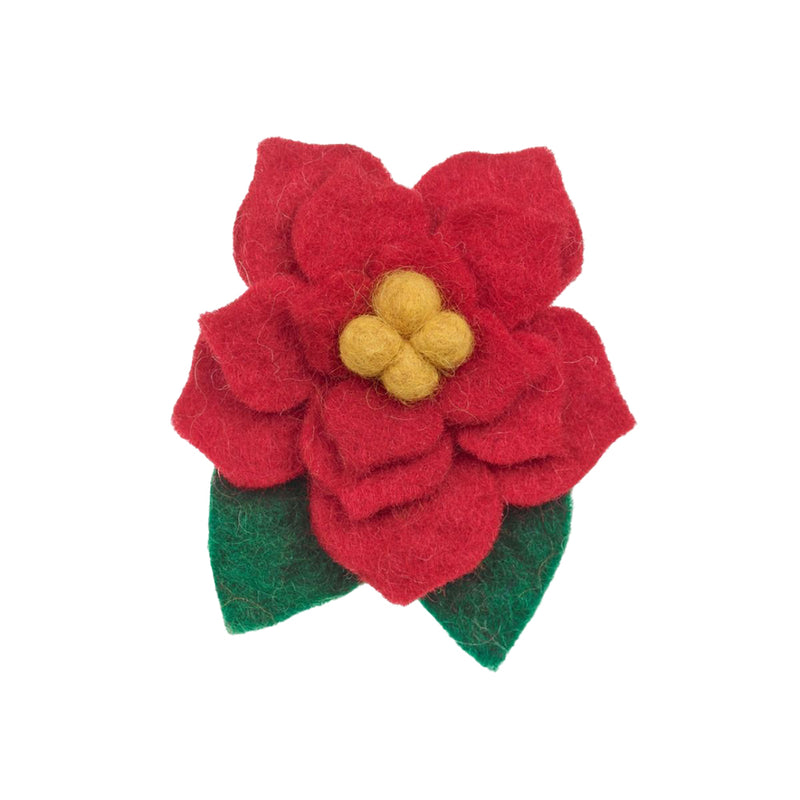 Felt Poinsettia Brooch