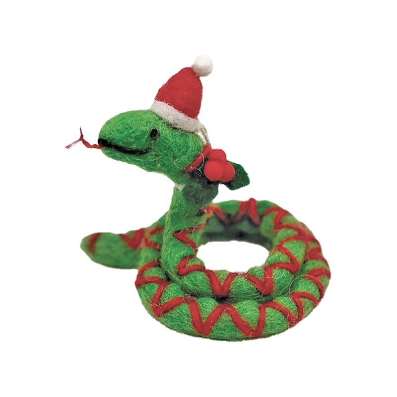 Felt Snake Christmas Tree Decoration