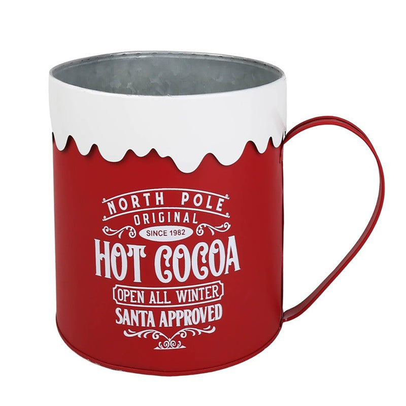 Giant Metal Hot Cocoa Mug Pot / Container - 28cm