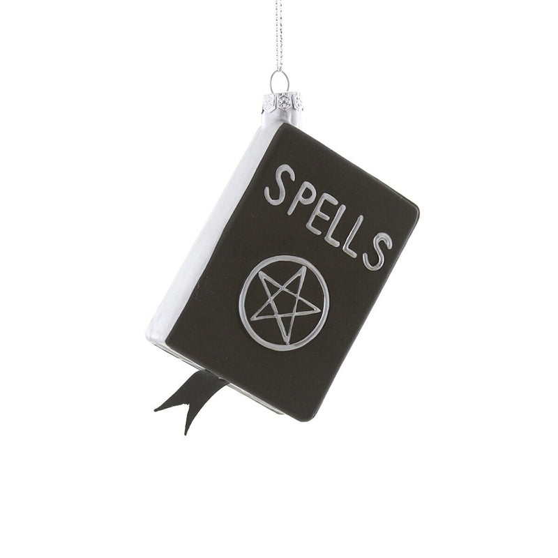 Glass Book of Spells Christmas Tree Decoration