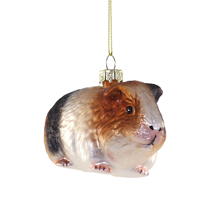 Glass Guinea Pig Christmas Tree Decoration