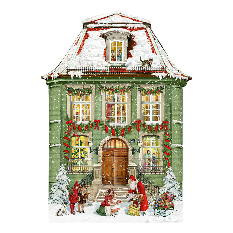 Green Townhouse Advent Calendar - 42cm