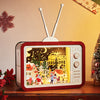Light Up Wooden Santa’s Television Town Scene – 33cm