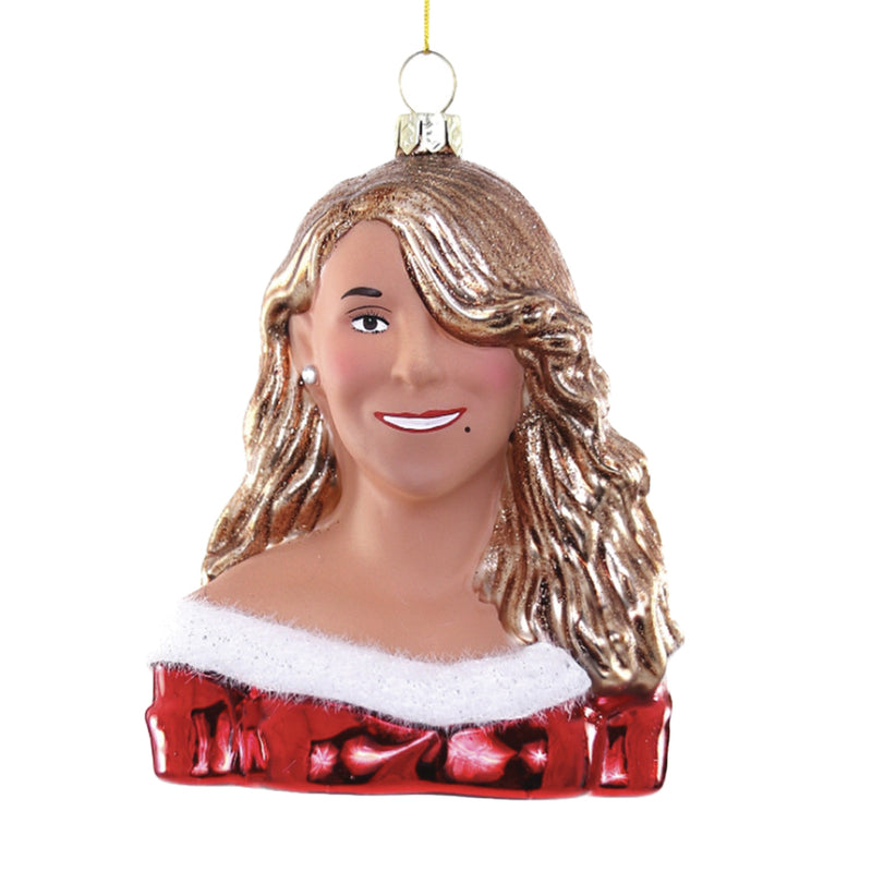 Glass Mariah Carey Christmas Tree Decoration