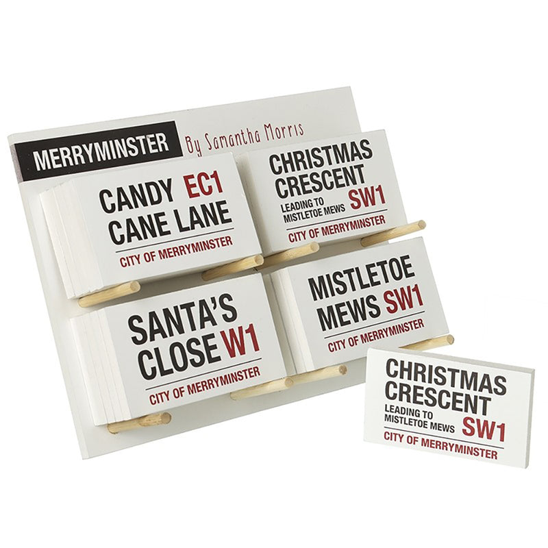 Merryminster Mini Christmas Street Signs – (Choice of 4)