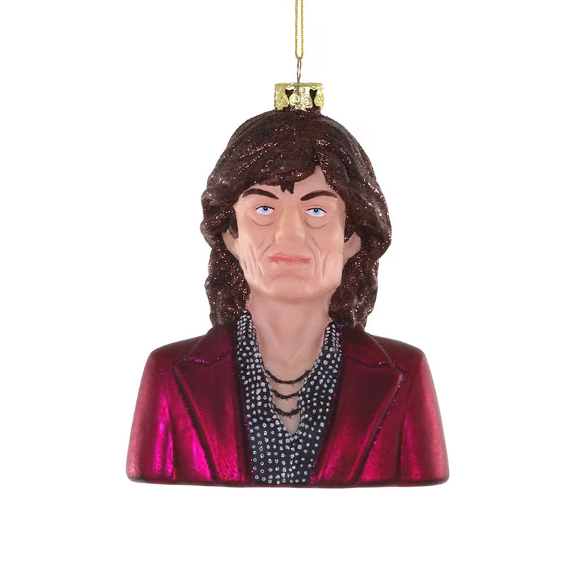 Mick Jagger Glass Christmas Tree Decoration