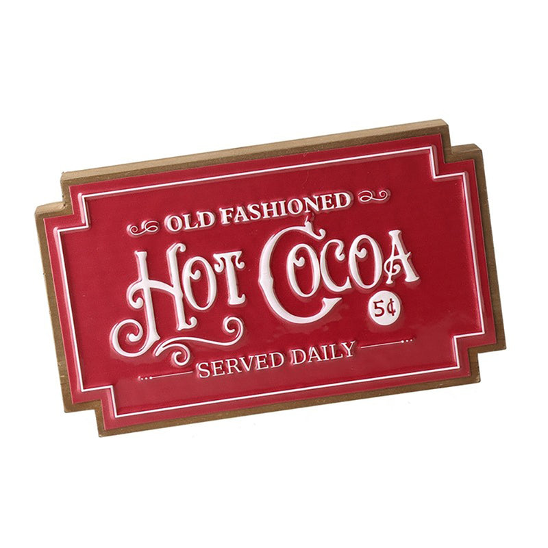Old Fashioned Hot Cocoa – Served Daily Wood and Metal Sign
