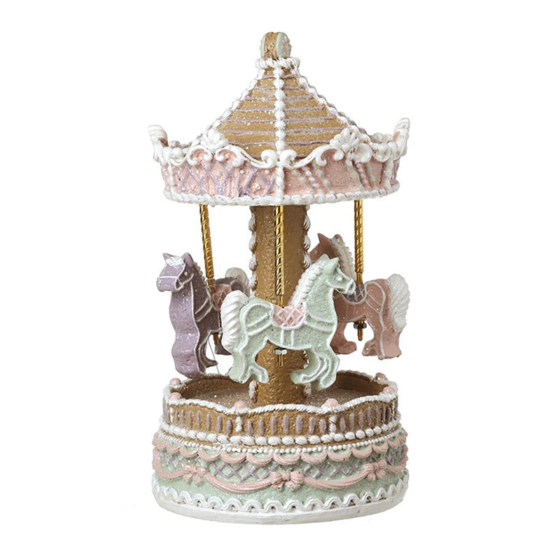 Pastel Gingerbread Carousel Ornament