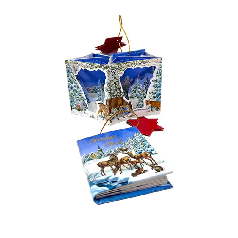 Pop-Up Book Christmas Tree Decoration – Choice of 3 Vintage Designs