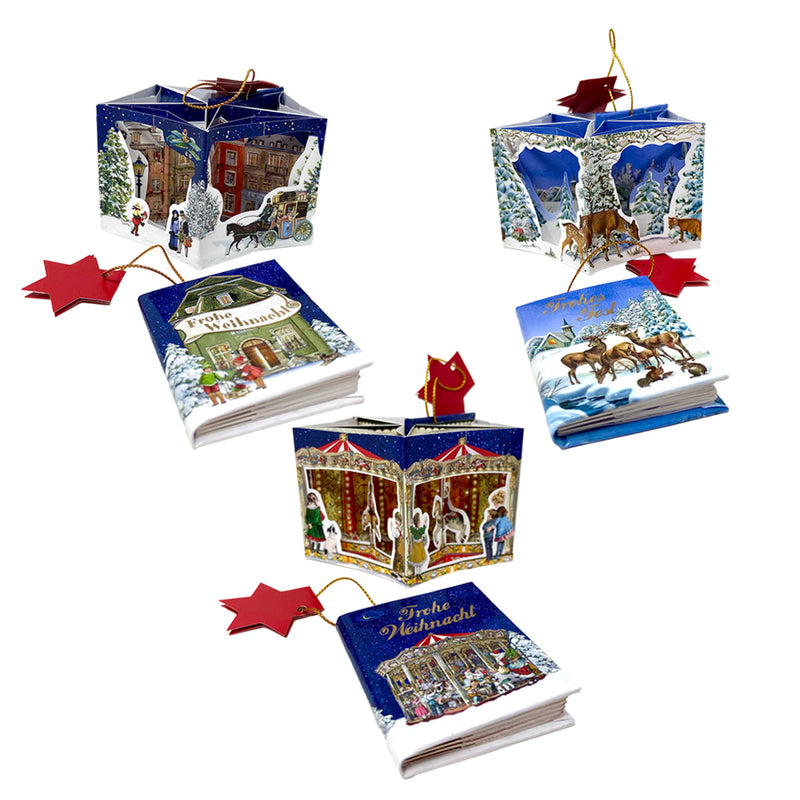 Pop-Up Book Christmas Tree Decoration – Choice of 3 Vintage Designs