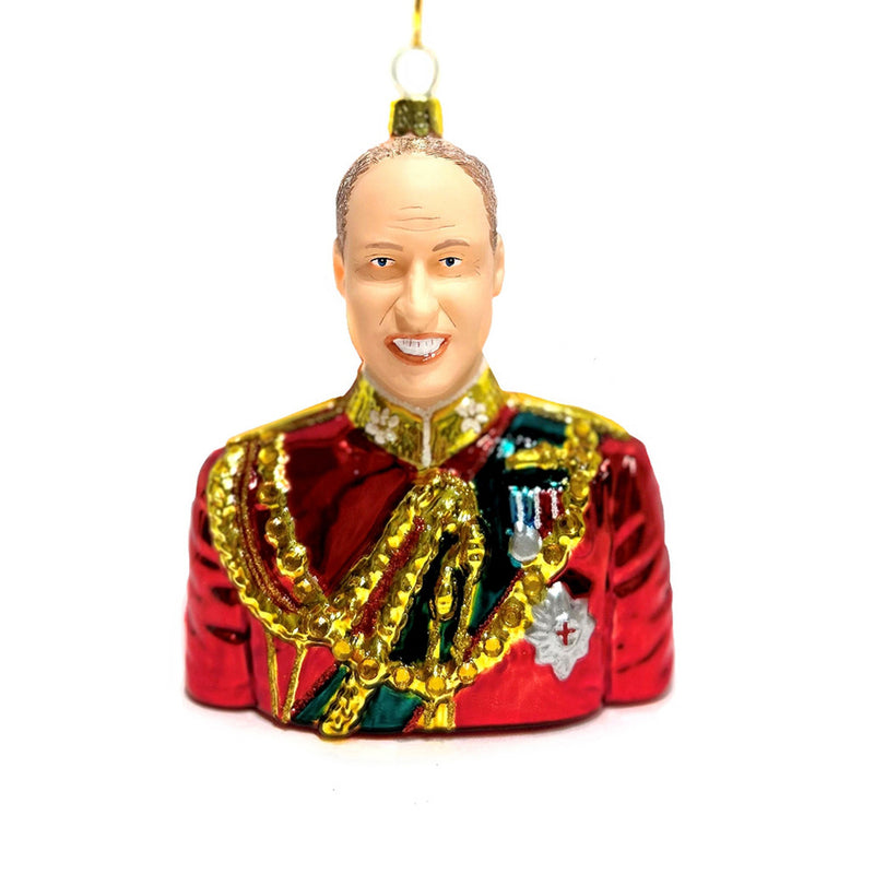 Prince William Glass Christmas Tree Decoration