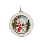 Santa Carved Scenic Hanging Ornaments – Choice of 2