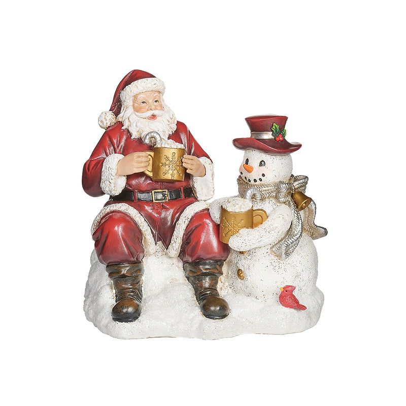 Santa & Snowman Hot Chocolate Figurine