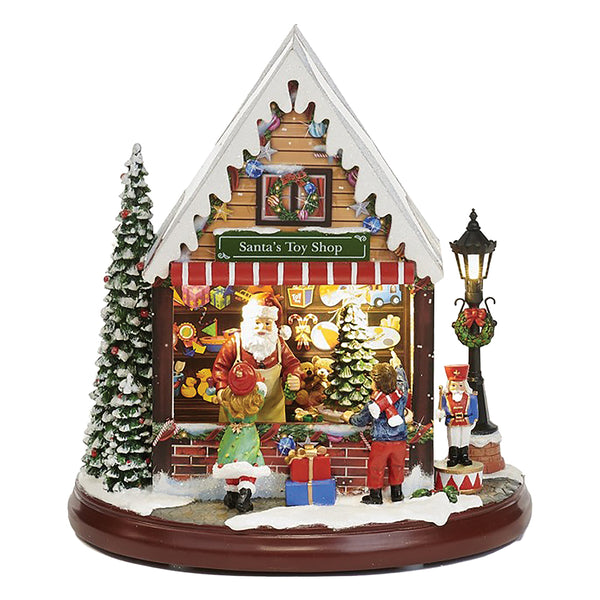 コストコ　Santa's Toy Shop クリスマスディスプレイ Santas Toy Shop Light Up Musical Decoration Large – The Christmas