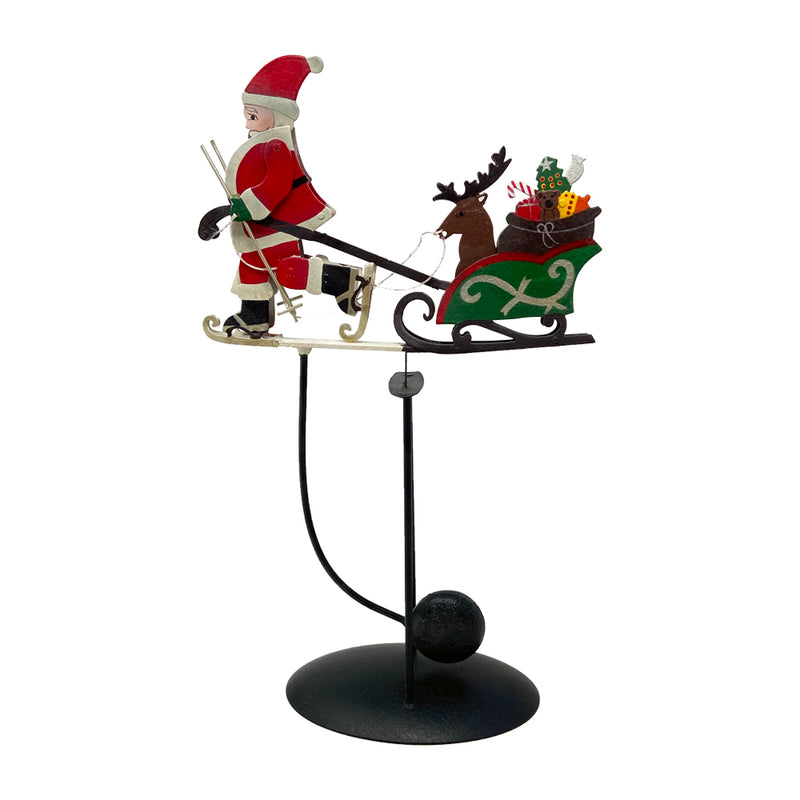 Metal Santa With Sleigh Pendulum Balance Decoration