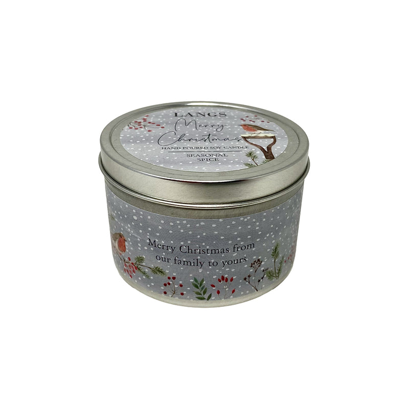 Merry Christmas Seasonal Spice Hand Poured Soy Candle