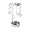 Silver Reindeer Tealight Spinner Candle Holder Home Decor