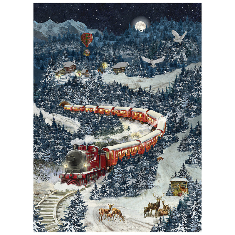Magical Winter Steam Train Large Advent Calendar - 52cm