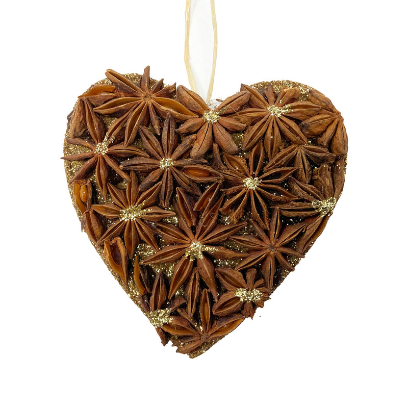 Handmade Natural Star Anise Heart