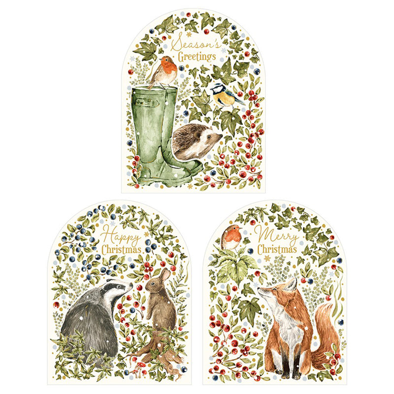 Countryside Christmas Box of 12 Christmas Cards