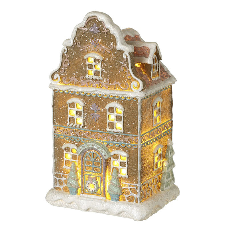Light Up Pastel Gingerbread House