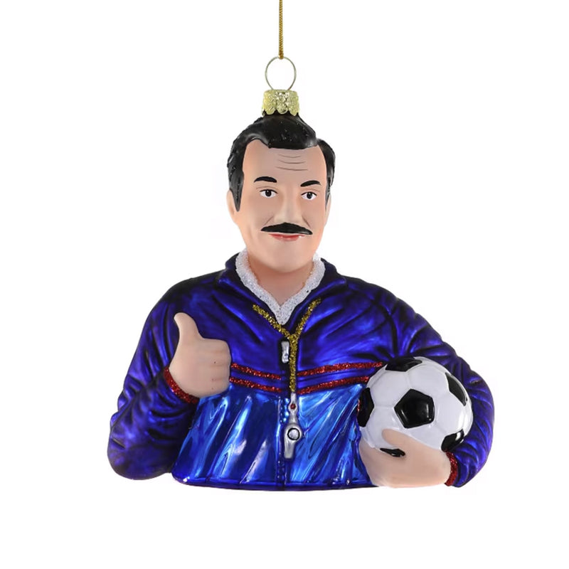 Ted Lasso Glass Christmas Tree Decoration