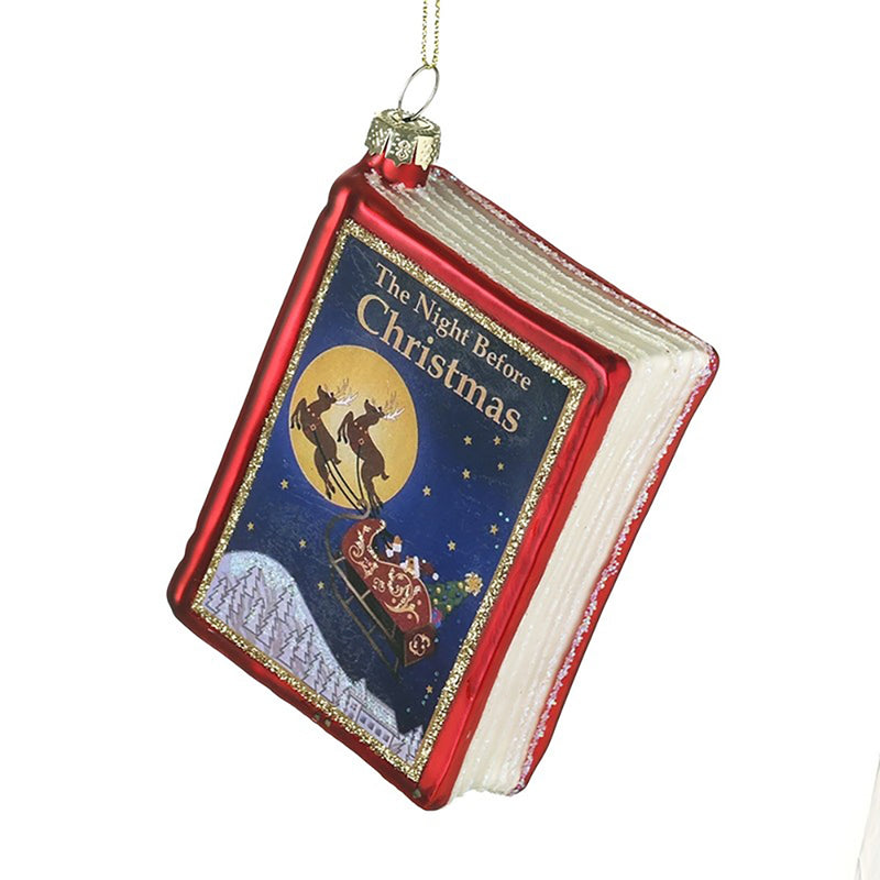 "The Night Before Christmas" Glass Book Tree Decoration&nbsp;