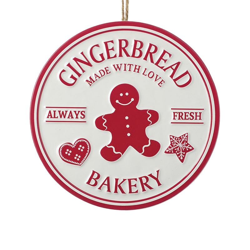 Gingerbread Bakery Tin / Metal Sign - 20cm