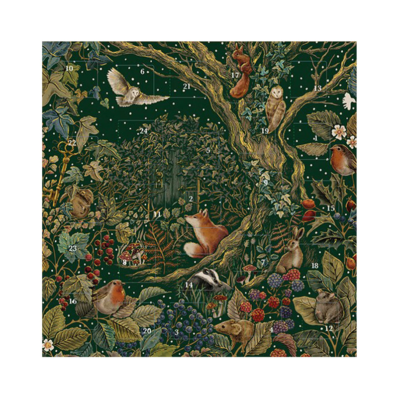 Wildlife Secret Garden Advent Calendar Card