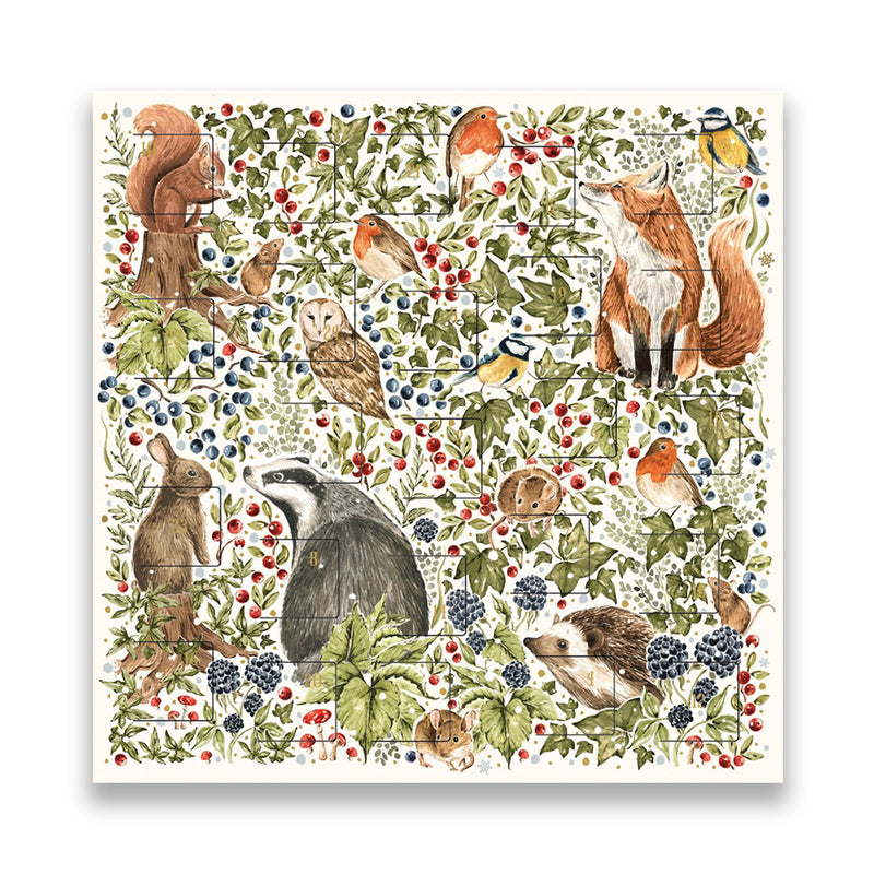 English Countryside Advent Calendar Card