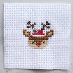 Kawaii Christmas Deer Cross Stitch Kit In A Matchbox