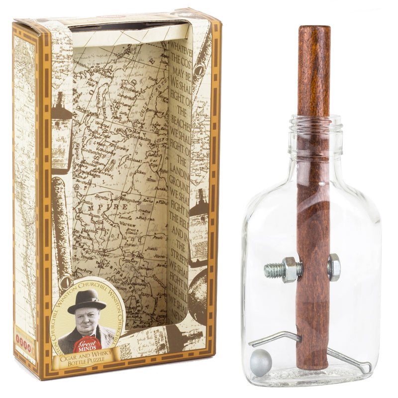 Great Minds Churchill's Cigar and Whisky Bottle