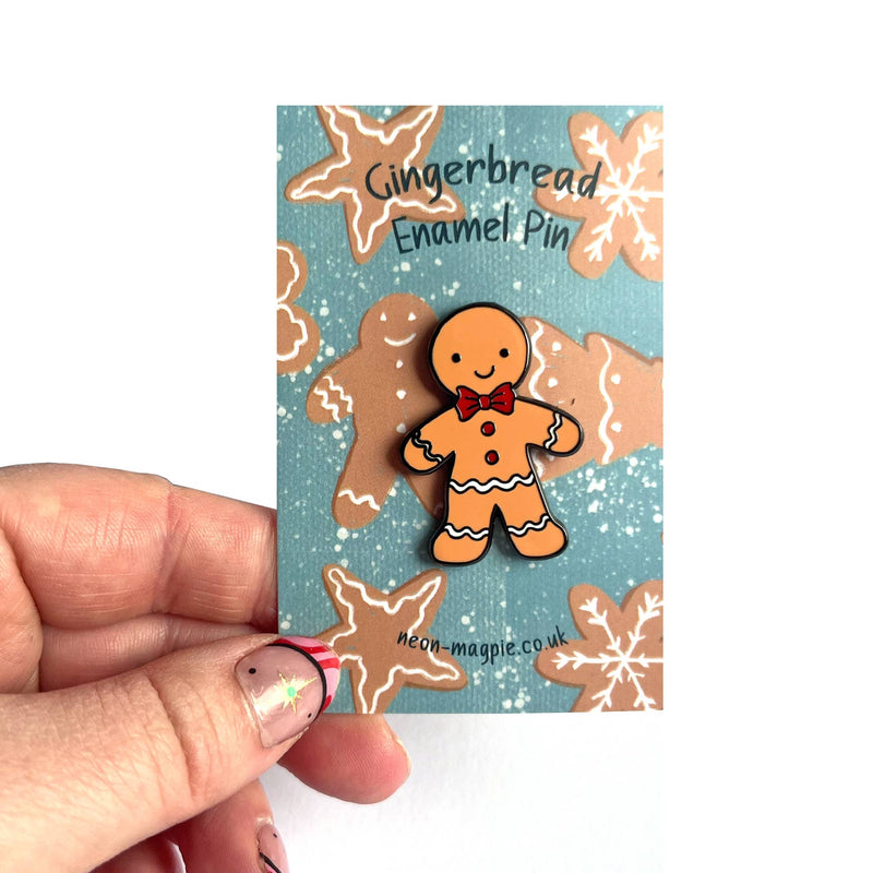 Gingerbread Man Enamel Pin Badge