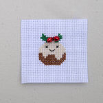 Kawaii Christmas Pudding Cross Stitch Kit In A Matchbox