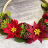 Christmas Felt Poinsettia Wreath Kit