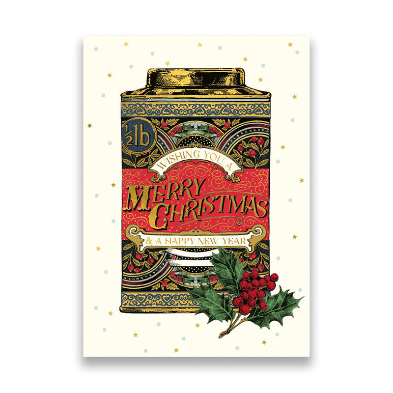 Merry Christmas Tin Christmas Card
