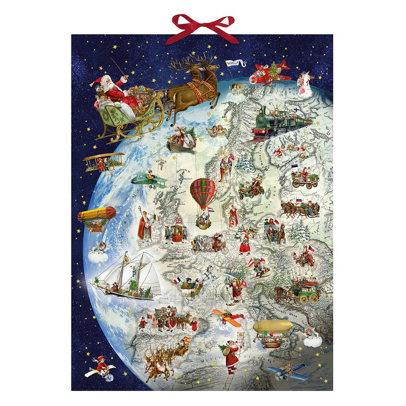 Antique Santa Map Large Advent Calendar - The Christmas Imaginarium