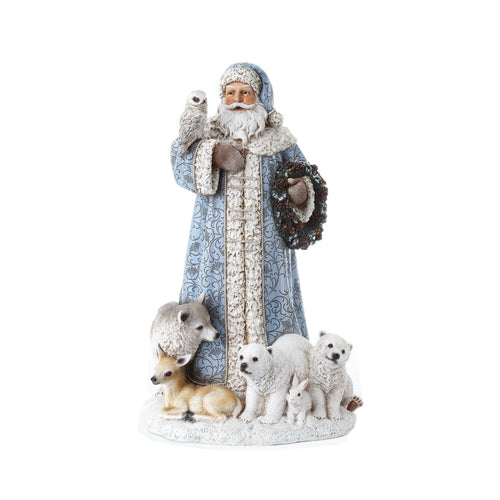 Blue Santa with Baby Animals - The Christmas Imaginarium