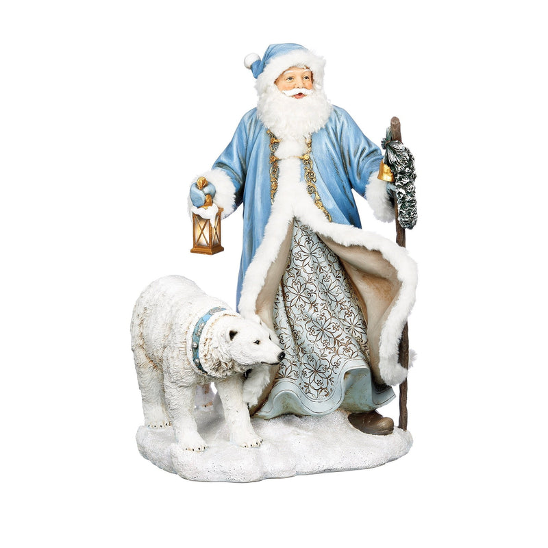 Blue Santa with Polar Bear - The Christmas Imaginarium