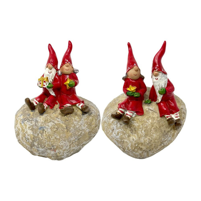 Elf Couple on a Rock - Choice of 2 - The Christmas Imaginarium