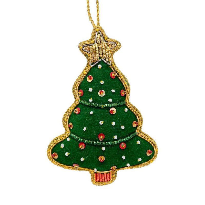 Embroidered Christmas Tree Christmas Tree Decoration - The Christmas Imaginarium