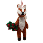 Felt Festive Fox Christmas Tree Decoration - The Christmas Imaginarium