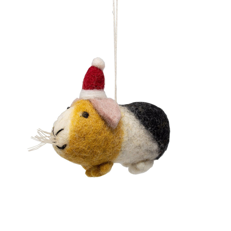 Felt Guinea Pig Christmas Tree Decoration - The Christmas Imaginarium