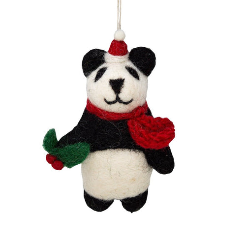 Felt Panda Christmas Tree Decoration - The Christmas Imaginarium