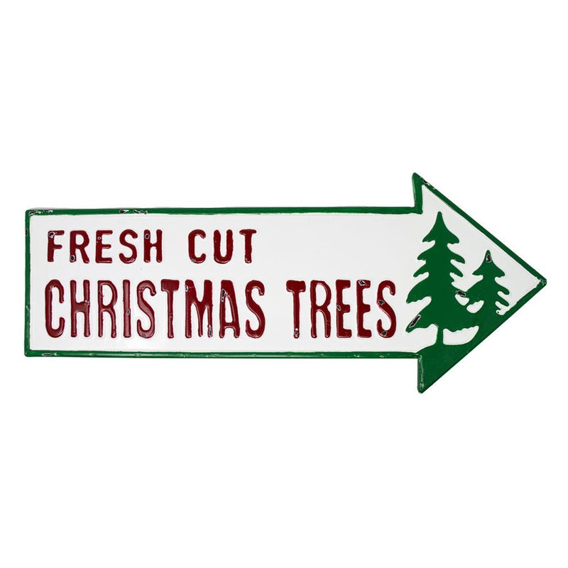 Fresh Cut Christmas Tree Tin Sign - The Christmas Imaginarium