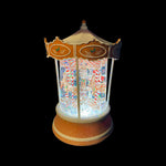 Gingerbread Christmas Carousel Water Spinner Light Up Swirl Decoration - The Christmas Imaginarium