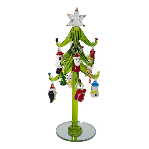 Glass Christmas Tree with Glass Decorations - The Christmas Imaginarium