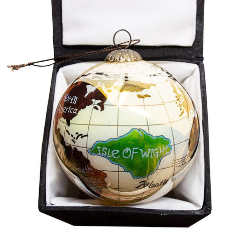 Isle of Wight Glass Globe Bauble - The Christmas Imaginarium