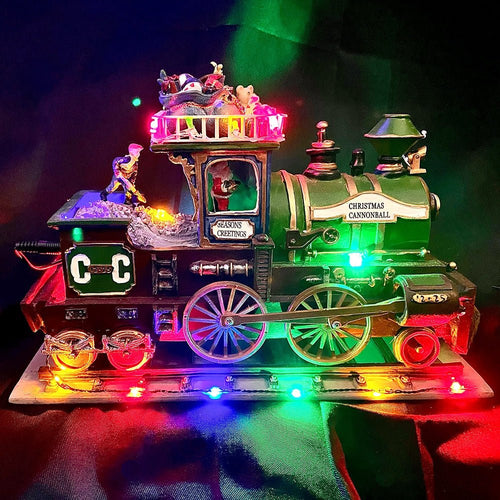 Light Up Moving Musical Christmas Train - The Christmas Imaginarium