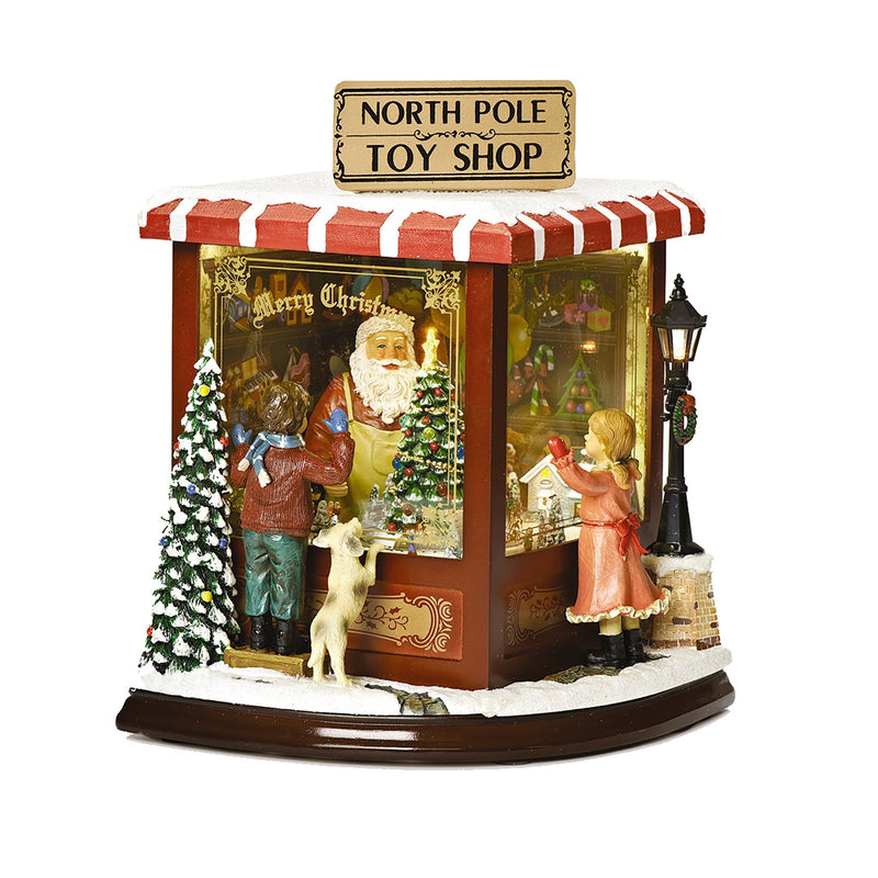 Luxury Santa's Toy Shop Light Up / Musical / Moving Christmas Decoration - LARGE - The Christmas Imaginarium